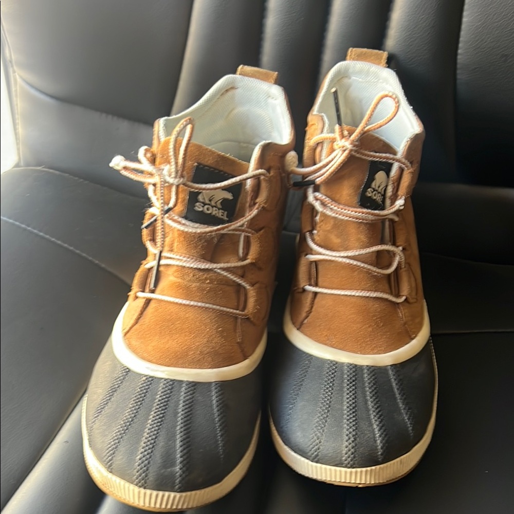 Sorel Brown and Black Rain & Snow Boots with Waterproof Design